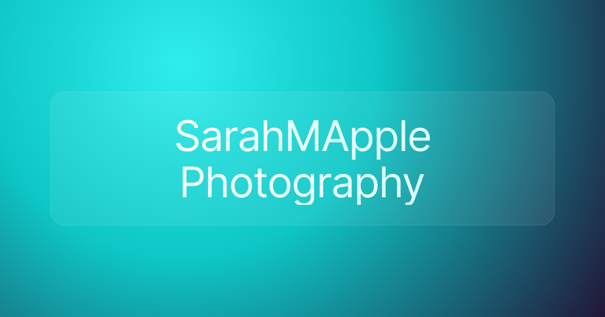 SarahMApple Photography