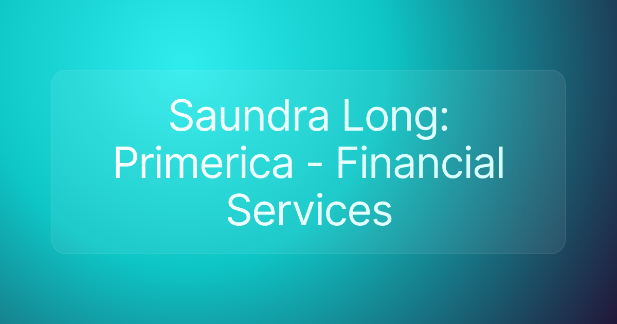 Saundra Long: Primerica - Financial Services