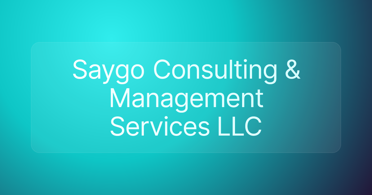 Saygo Consulting & Management Services LLC