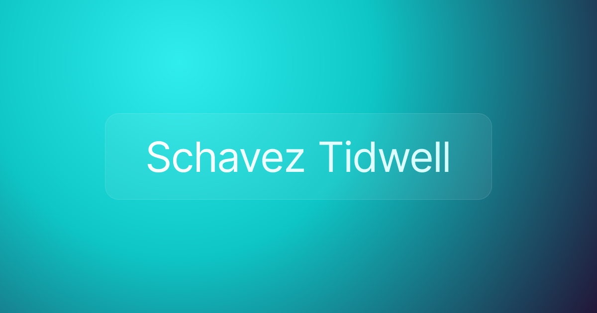 Schavez Tidwell