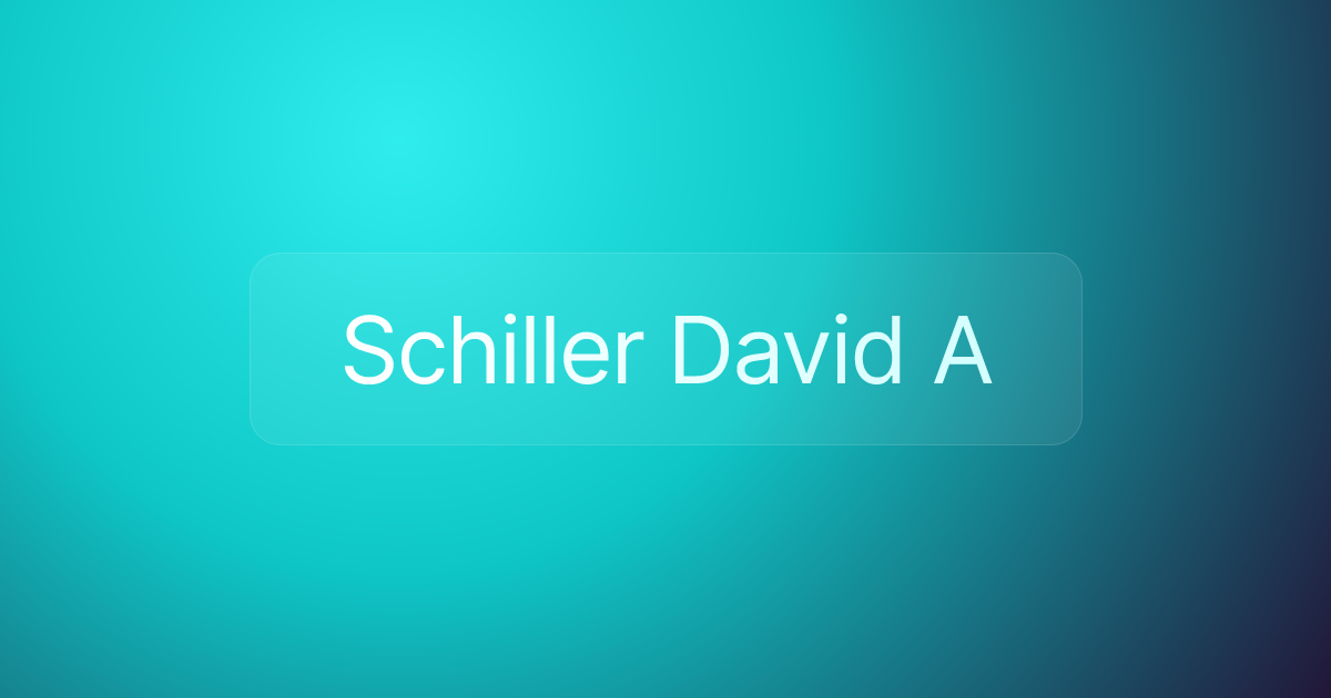 Schiller David A