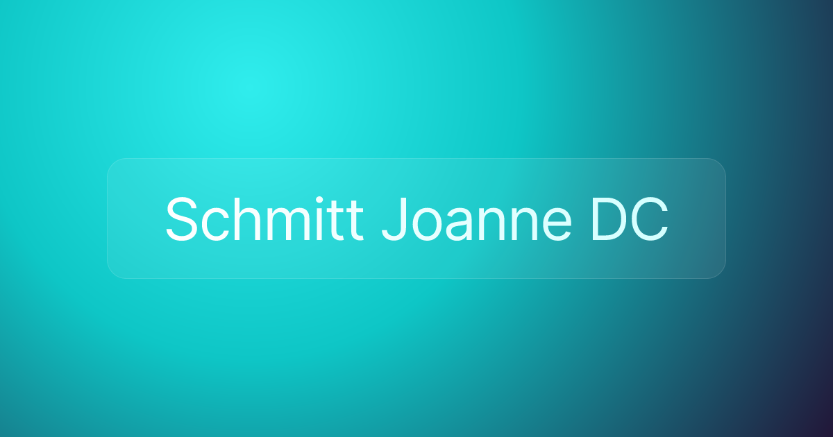 Schmitt Joanne DC