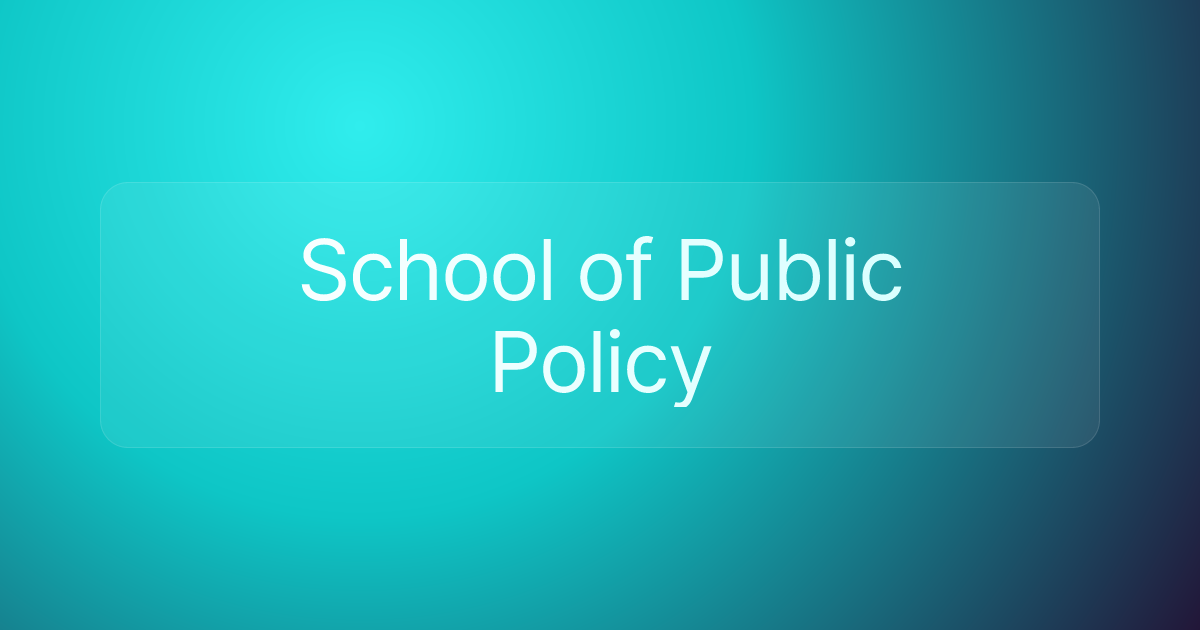 School of Public Policy