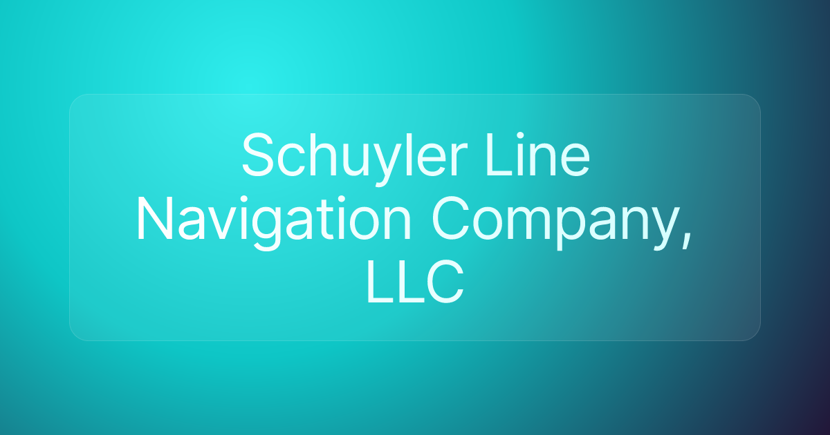 Schuyler Line Navigation Company, LLC