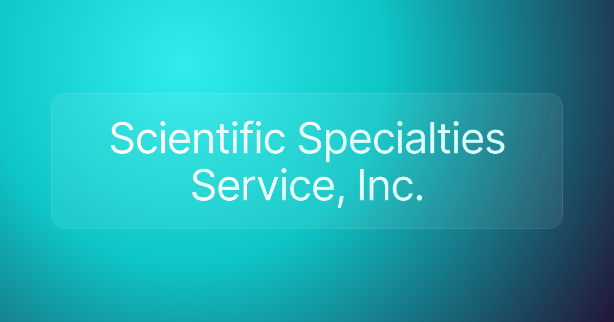 Scientific Specialties Service, Inc.