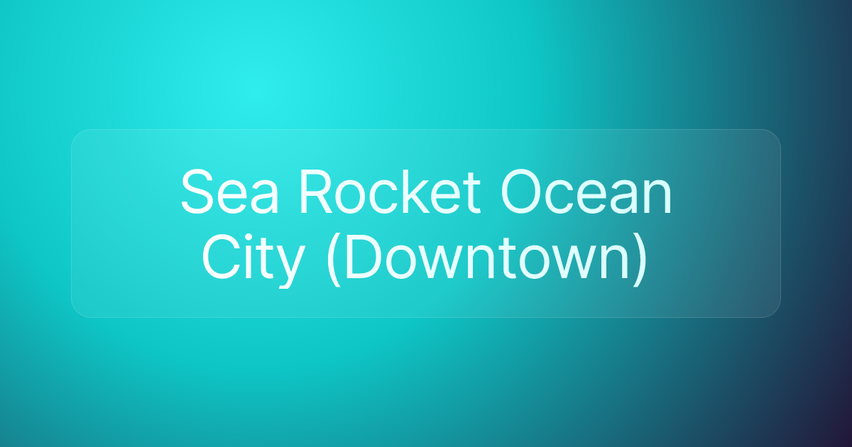 Sea Rocket Ocean City (Downtown)