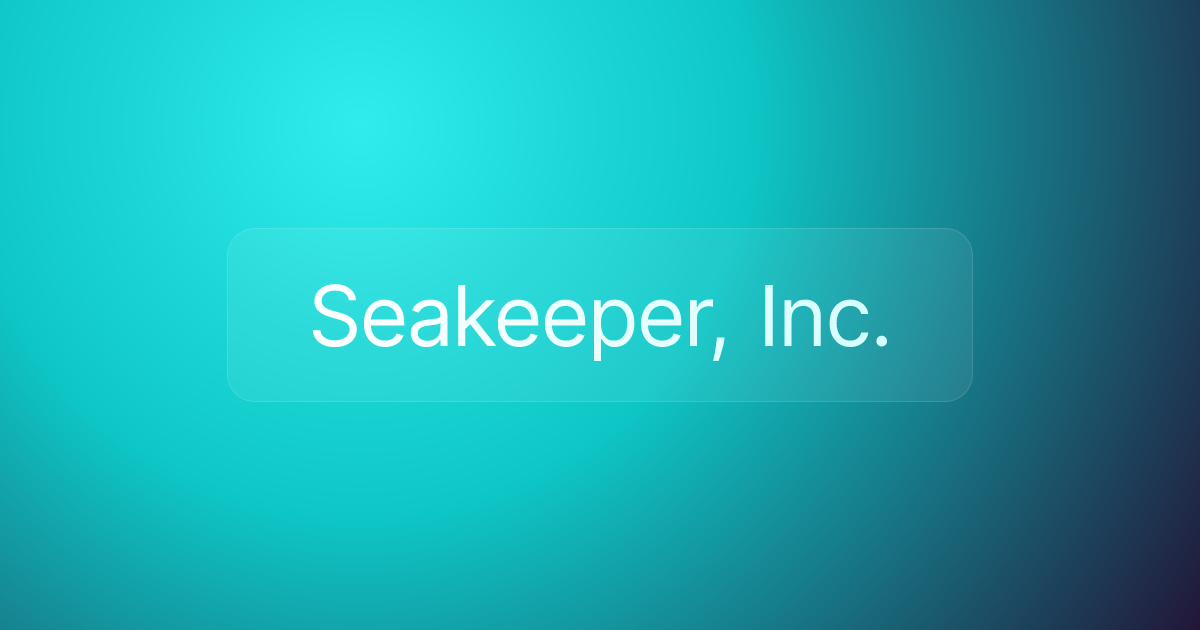 Seakeeper, Inc.