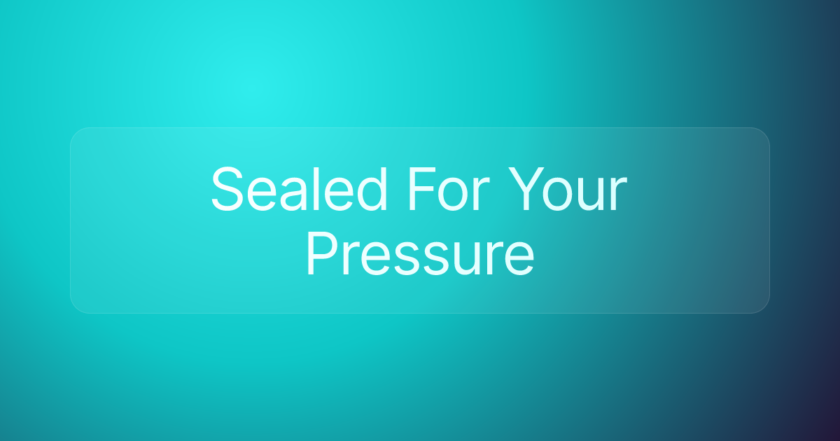 Sealed For Your Pressure