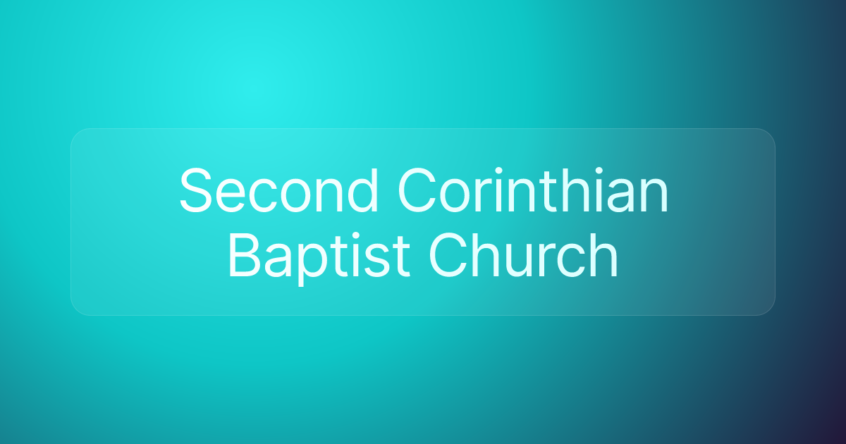 Second Corinthian Baptist Church