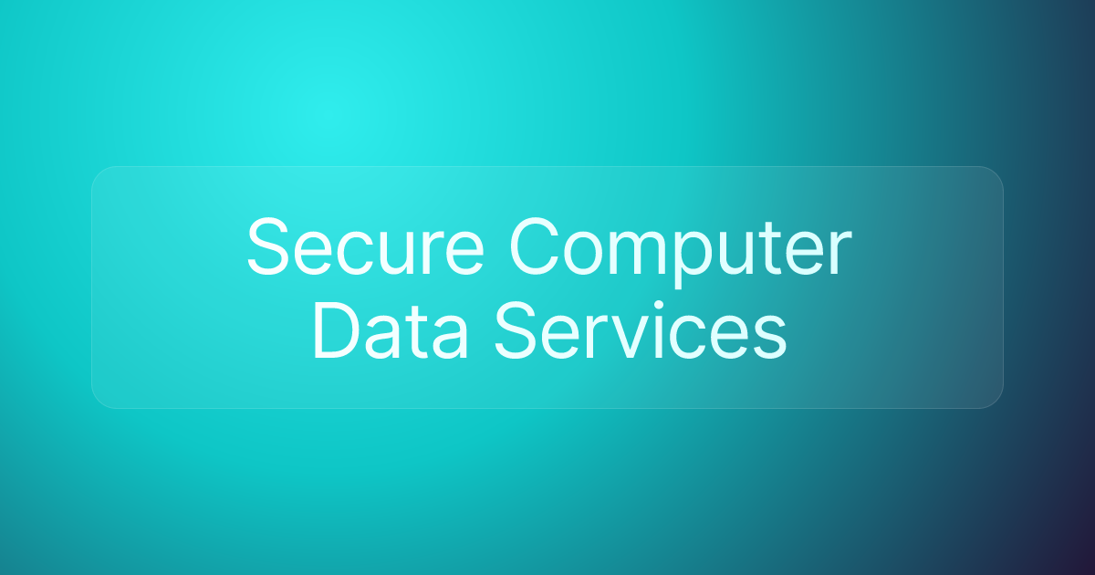 Secure Computer Data Services