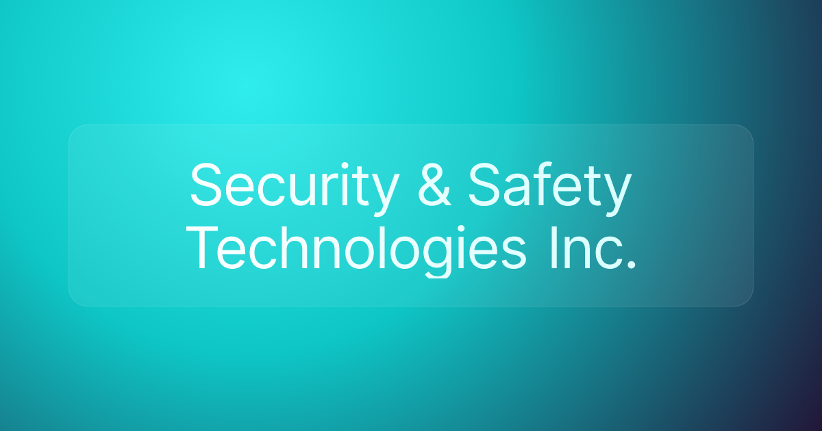 Security & Safety Technologies Inc.