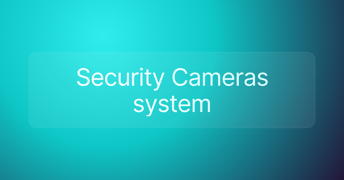 Security Cameras system