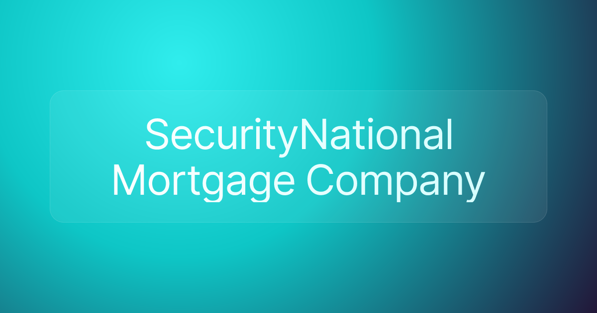 SecurityNational Mortgage Company