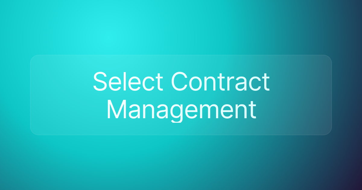 Select Contract Management