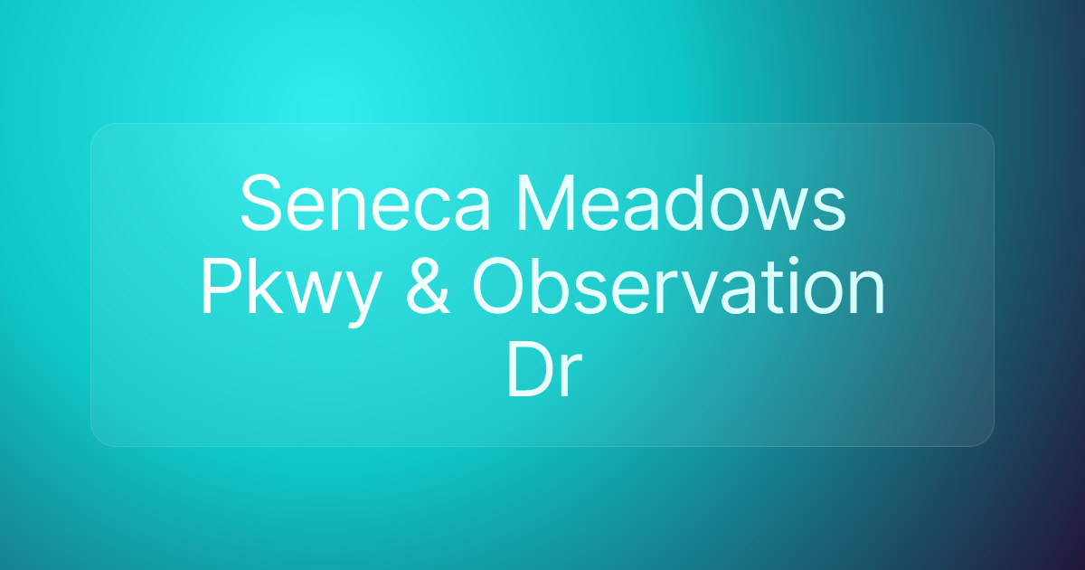 Seneca Meadows Pkwy & Observation Dr