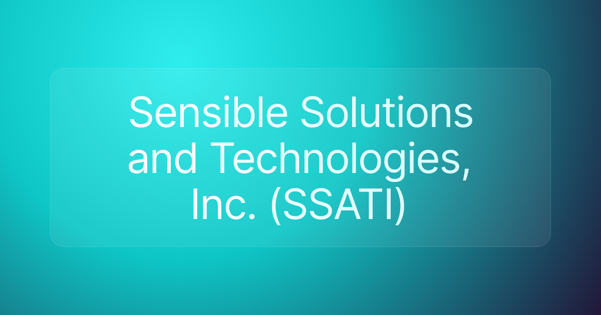 Sensible Solutions and Technologies, Inc. (SSATI)