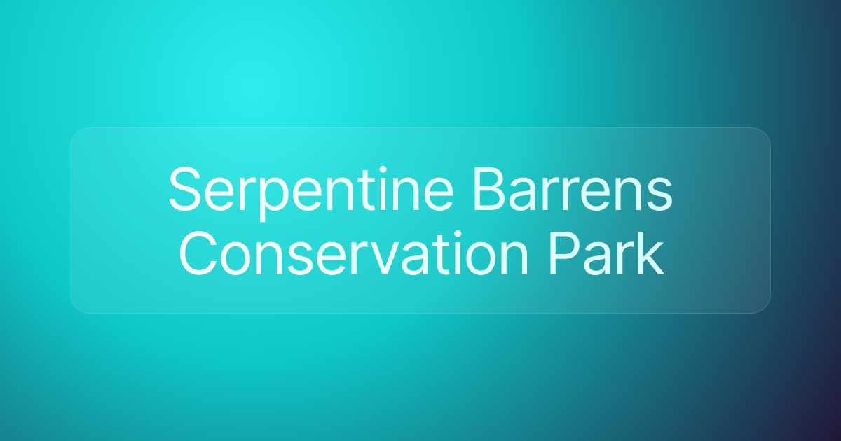 Serpentine Barrens Conservation Park