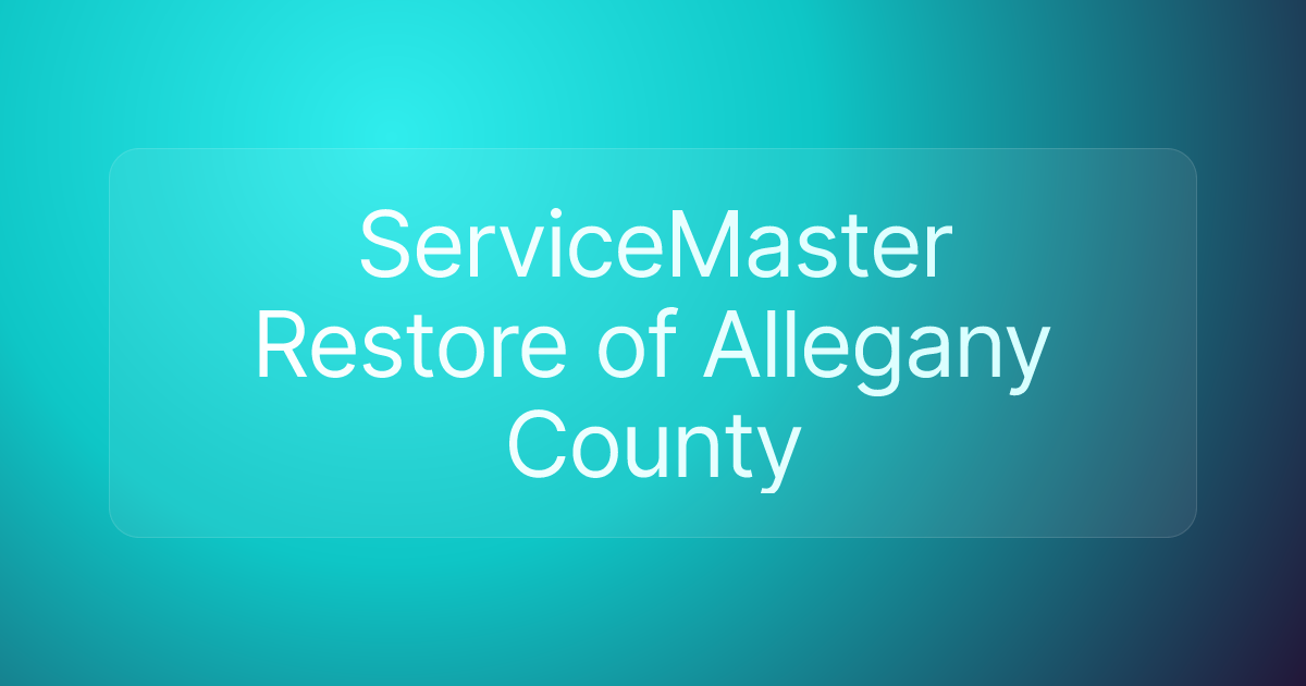 ServiceMaster Restore of Allegany County