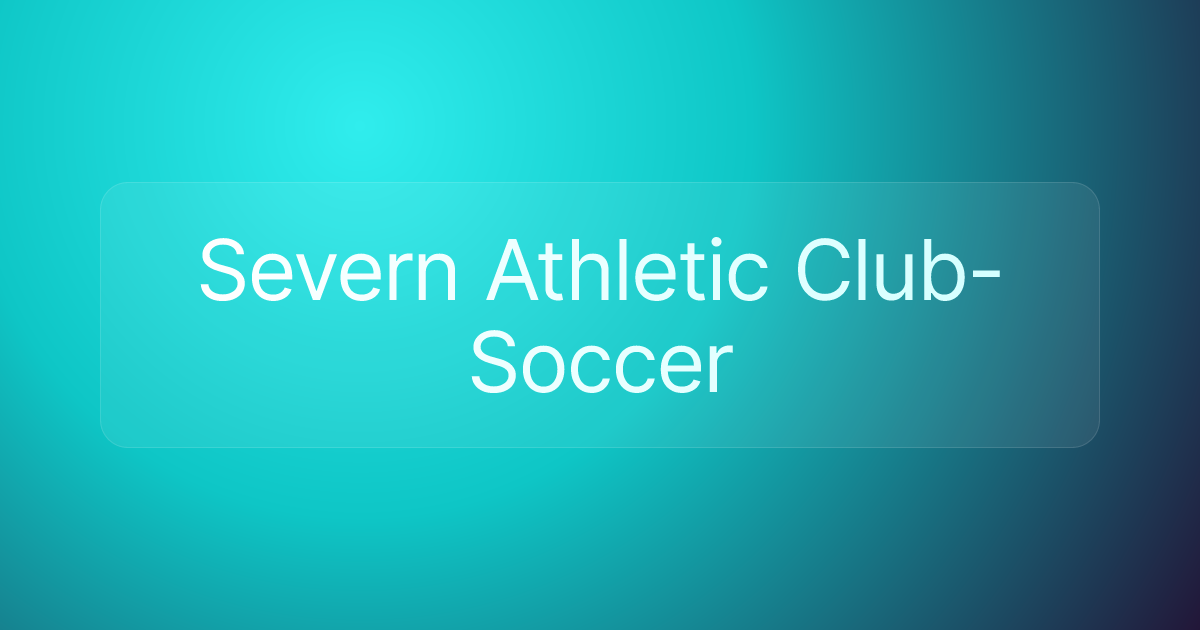 Severn Athletic Club-Soccer