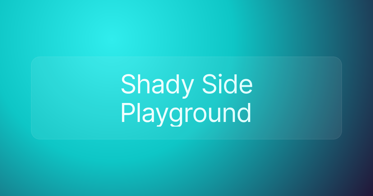 Shady Side Playground