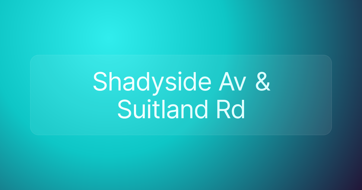 Shadyside Av & Suitland Rd