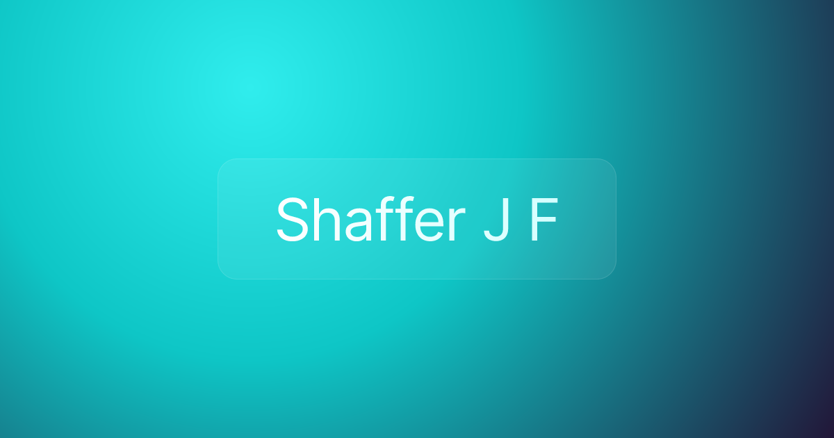 Shaffer J F