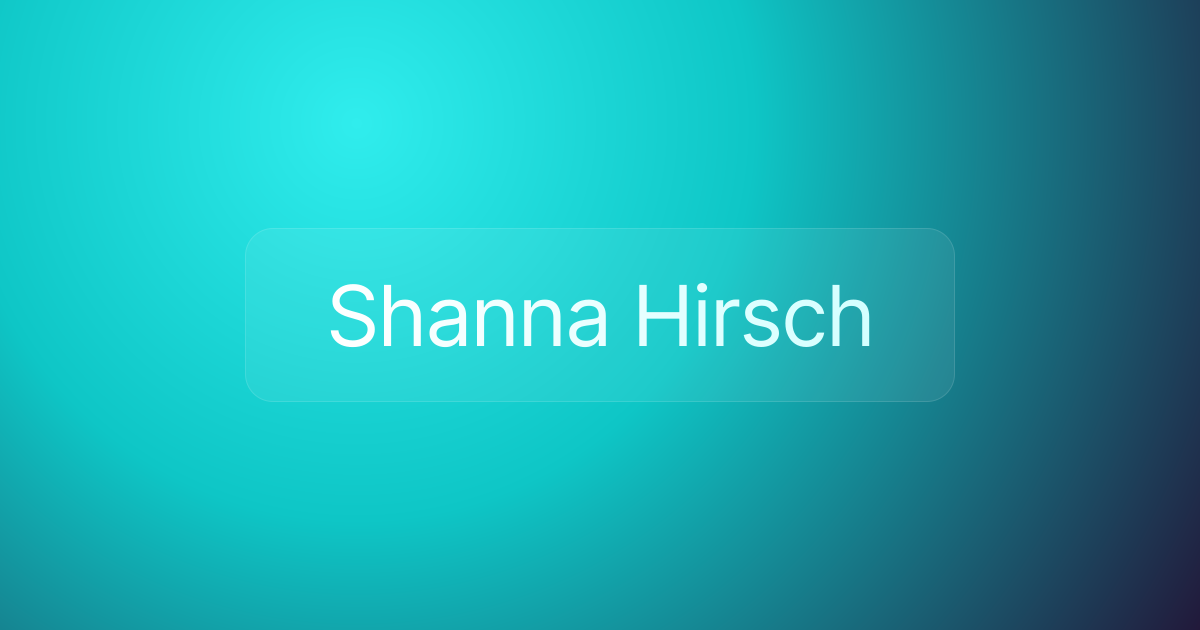Shanna Hirsch