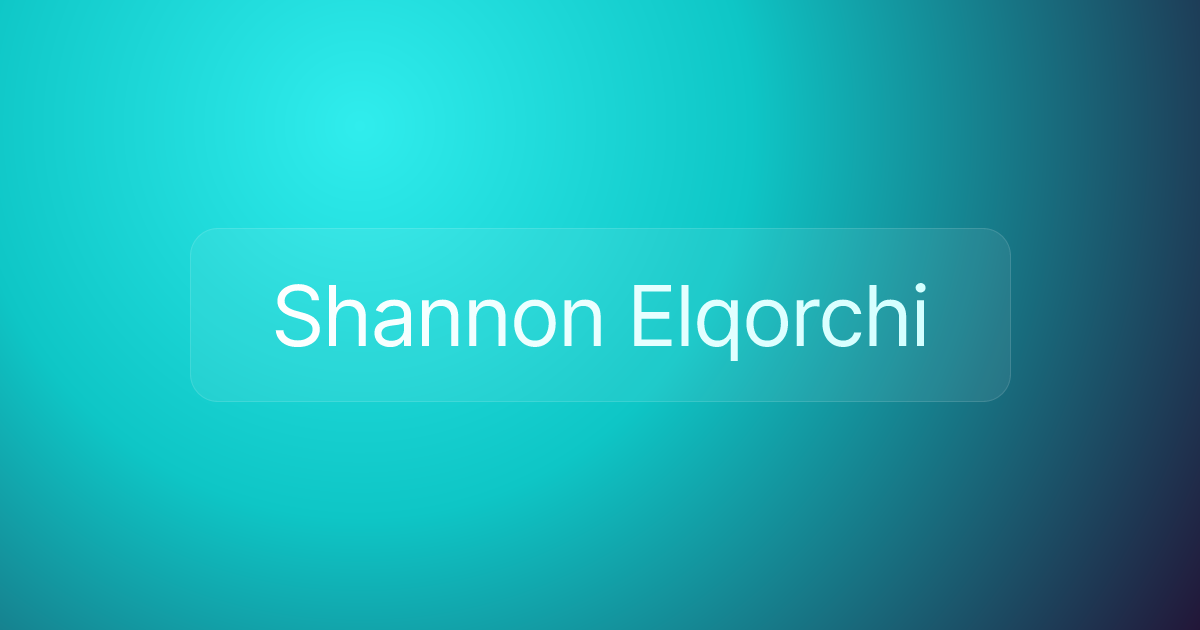 Shannon Elqorchi
