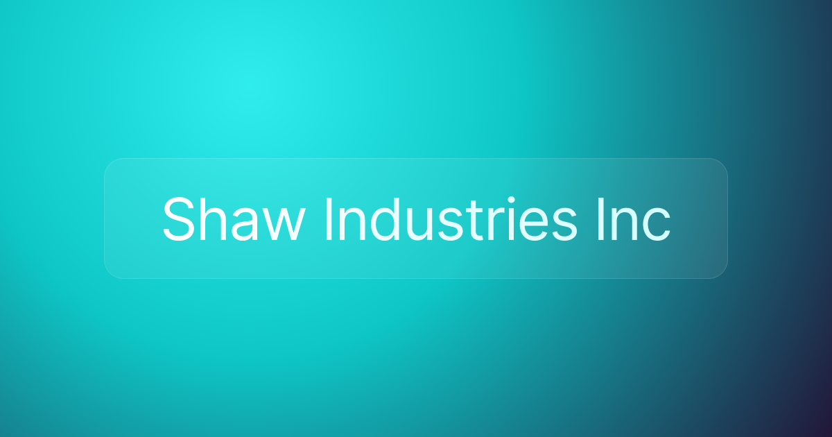 Shaw Industries Inc