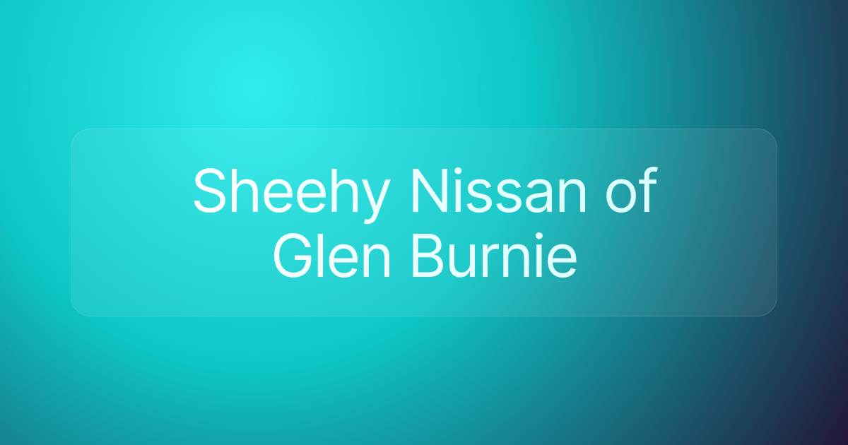 Sheehy Nissan of Glen Burnie