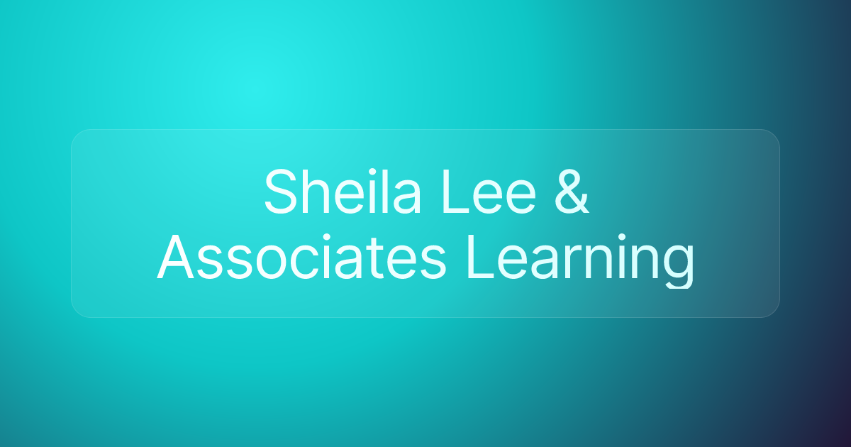 Sheila Lee & Associates Learning