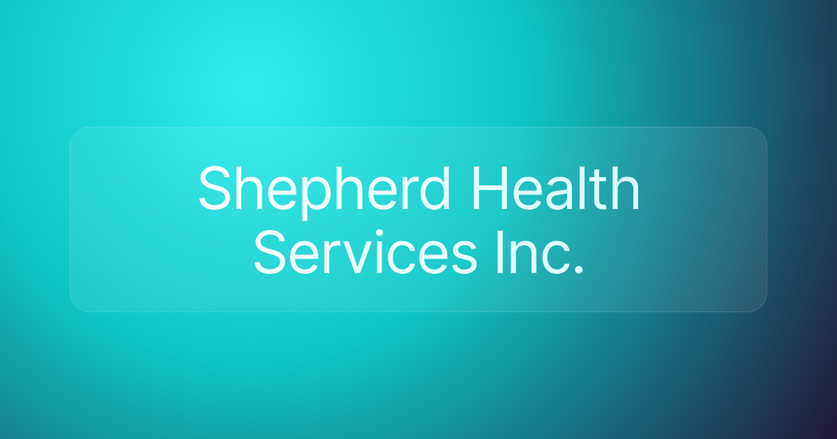 Shepherd Health Services Inc.