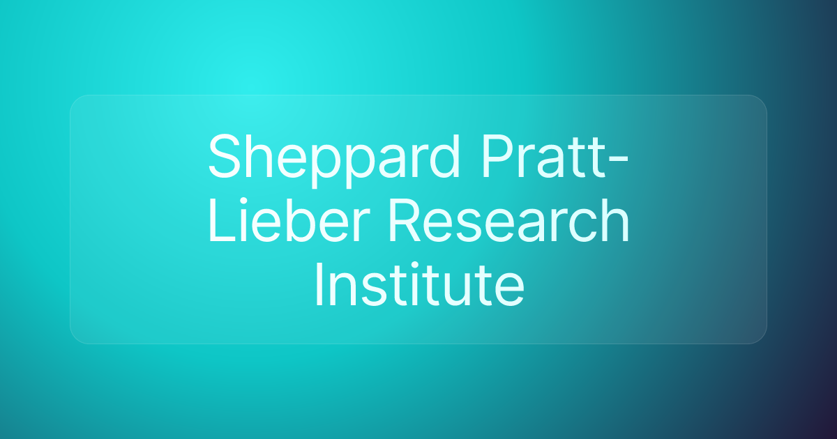 Sheppard Pratt-Lieber Research Institute