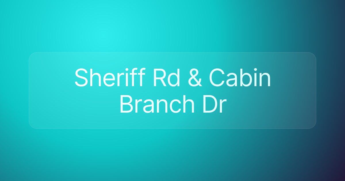 Sheriff Rd & Cabin Branch Dr