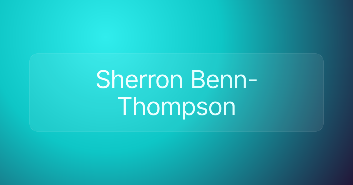 Sherron Benn-Thompson