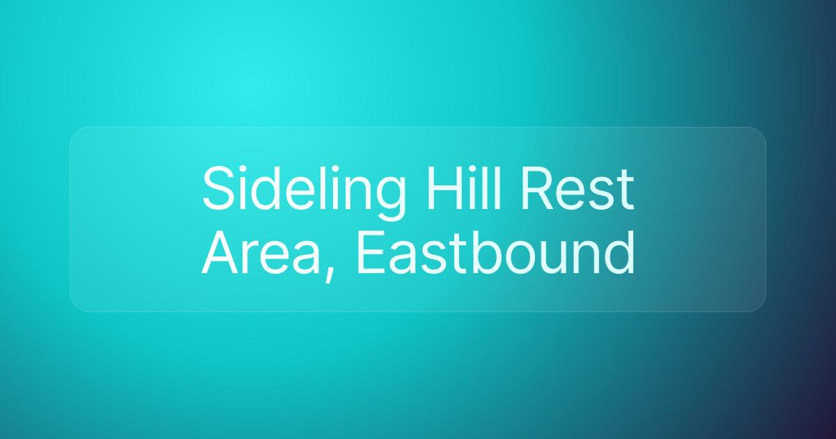 Sideling Hill Rest Area, Eastbound