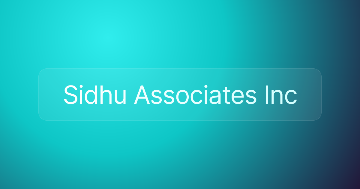 Sidhu Associates Inc