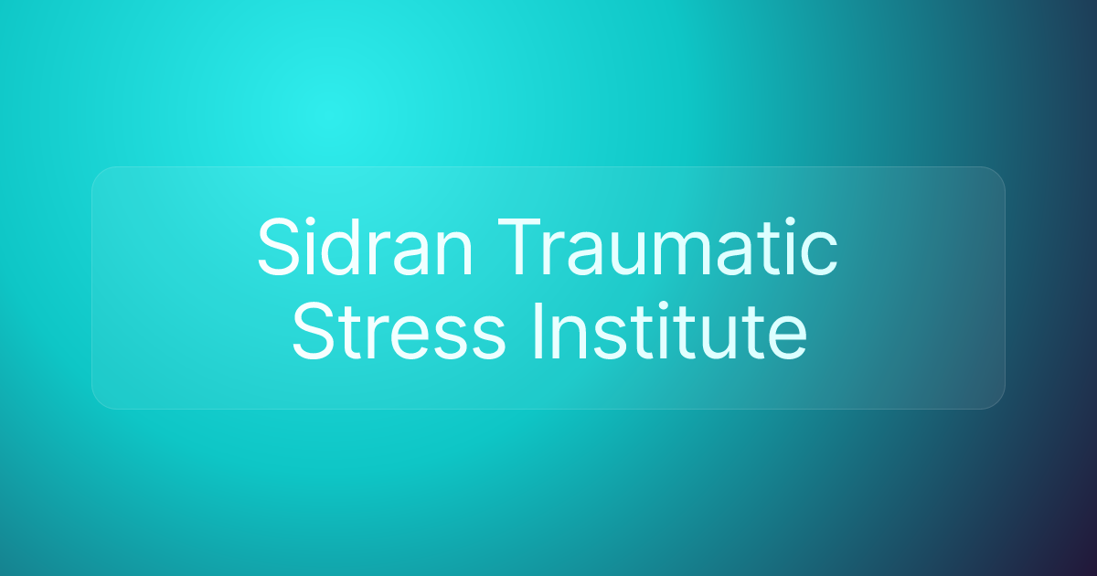 Sidran Traumatic Stress Institute