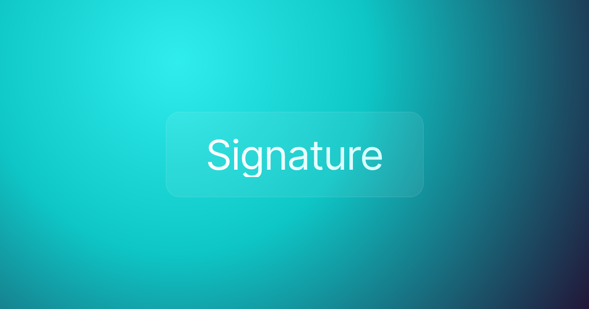 Signature