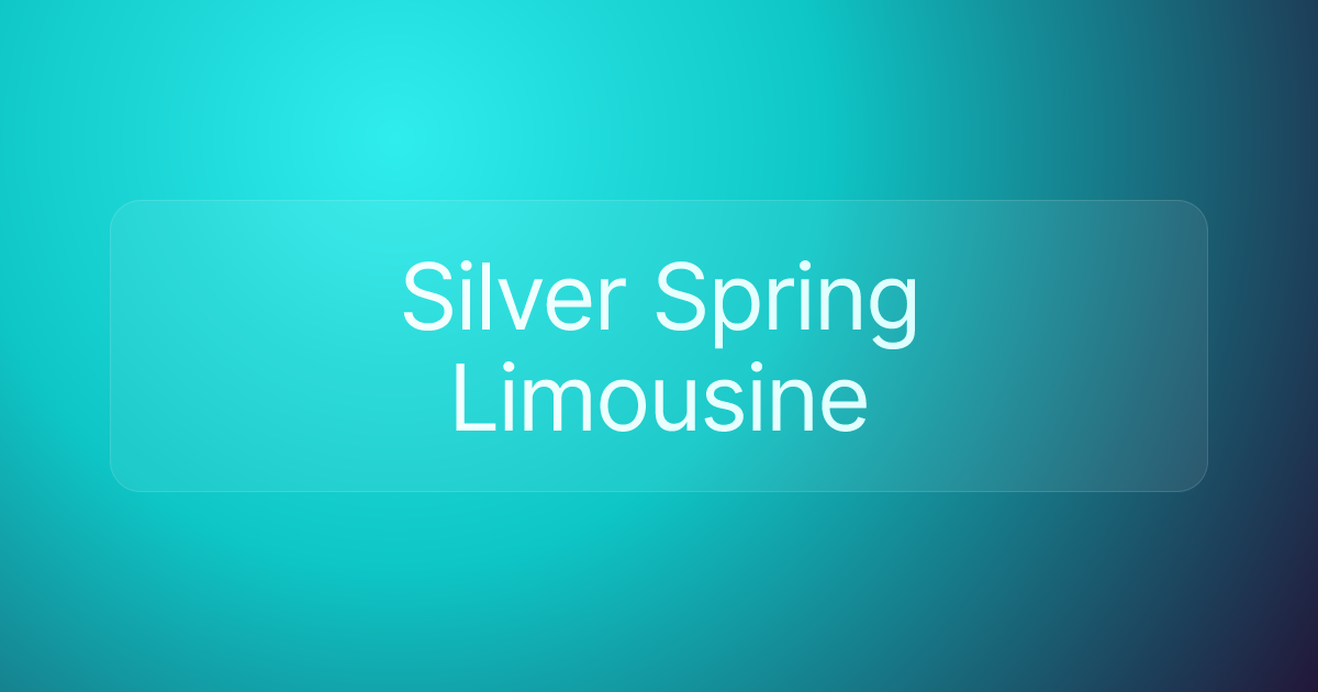 Silver Spring Limousine