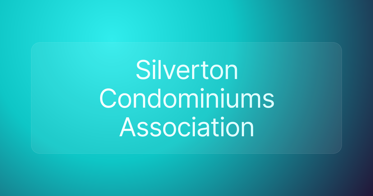 Silverton Condominiums Association