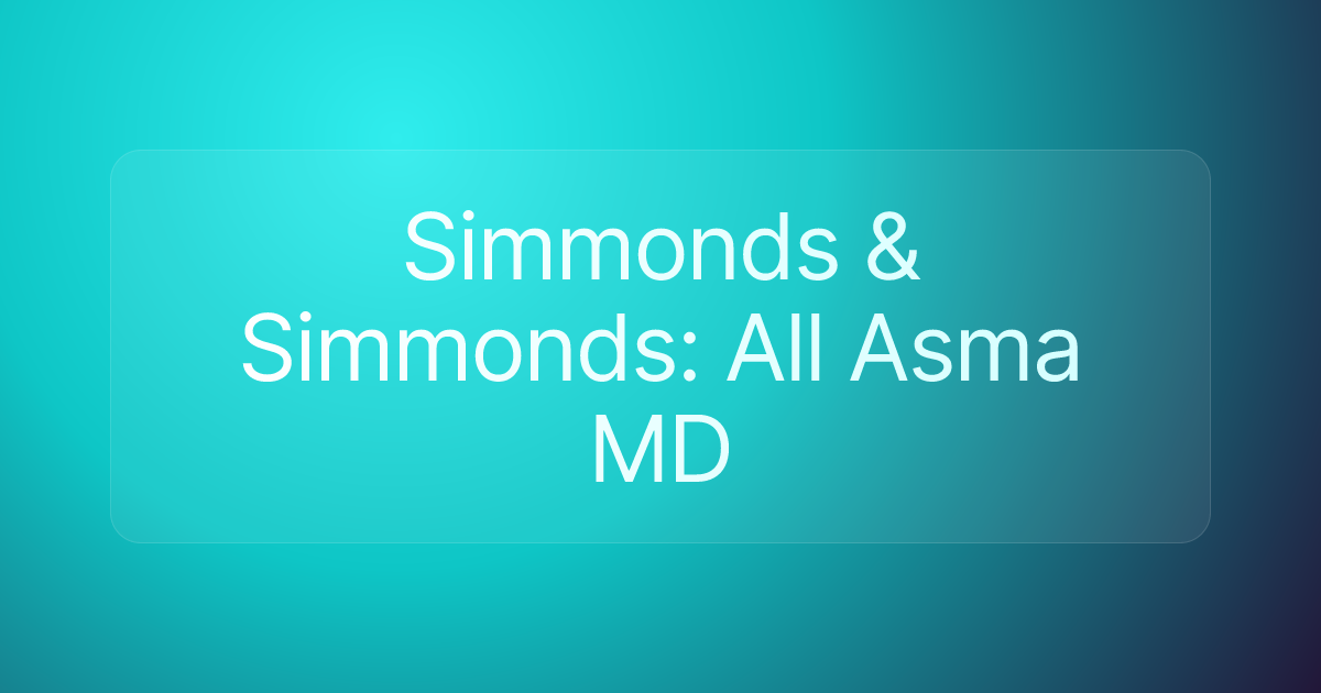 Simmonds & Simmonds: All Asma MD