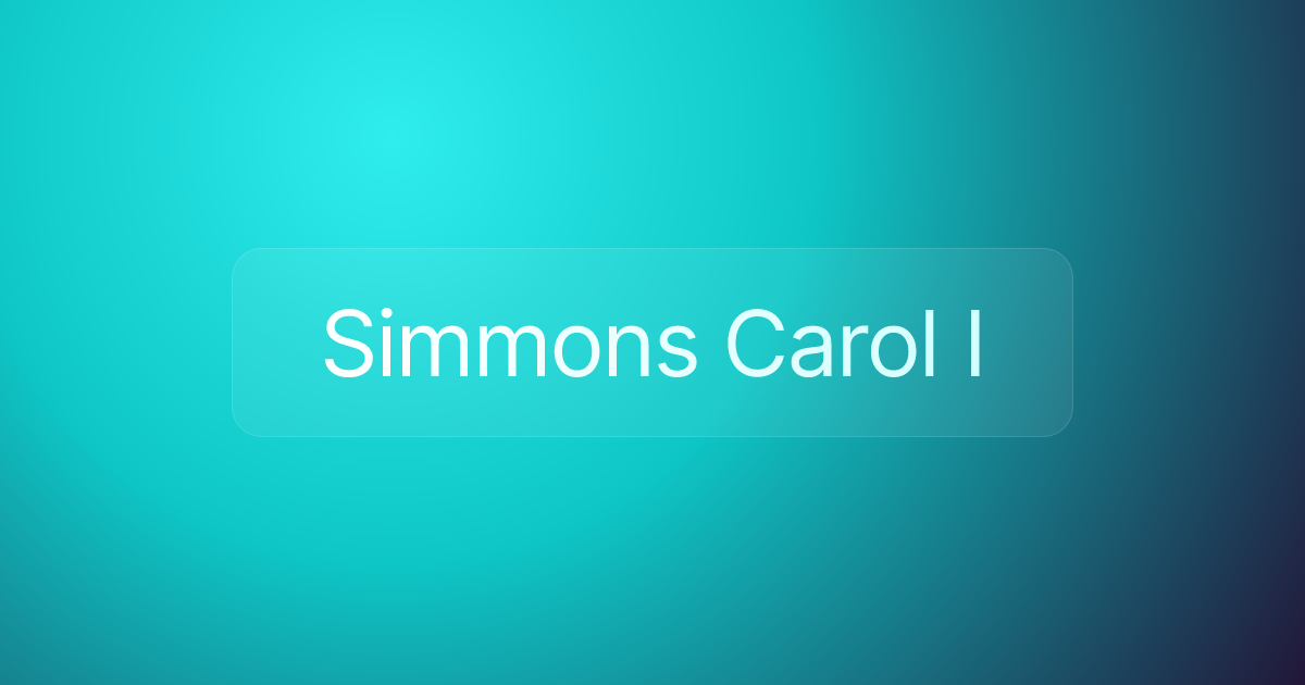 Simmons Carol I