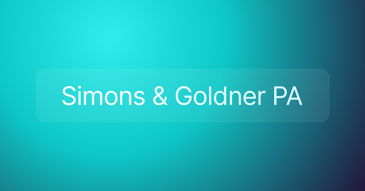 Simons & Goldner PA