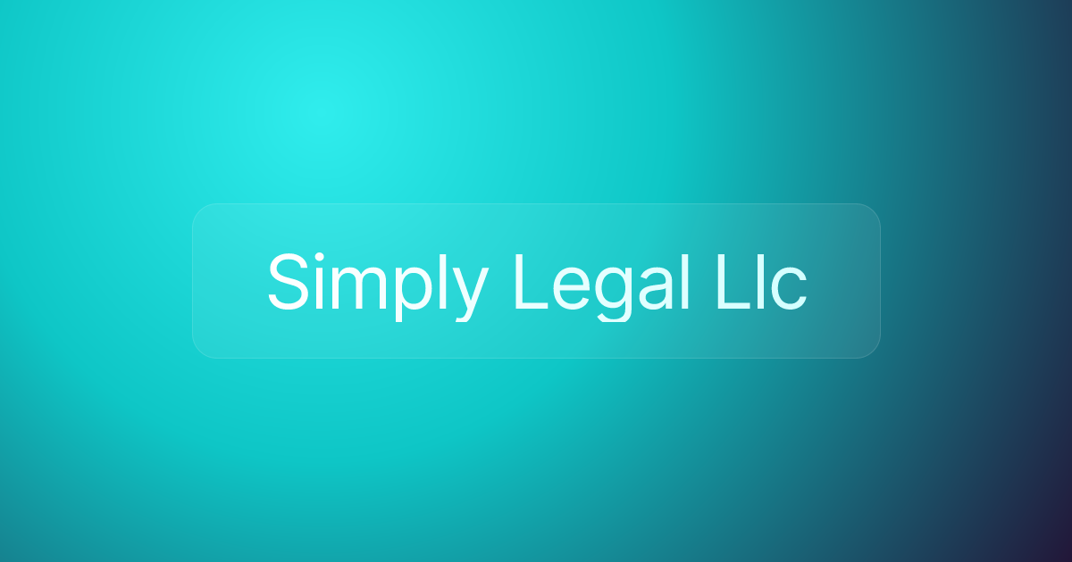 Simply Legal Llc