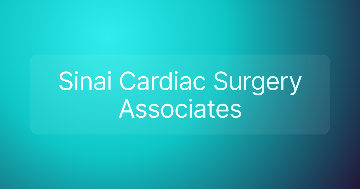 Sinai Cardiac Surgery Associates