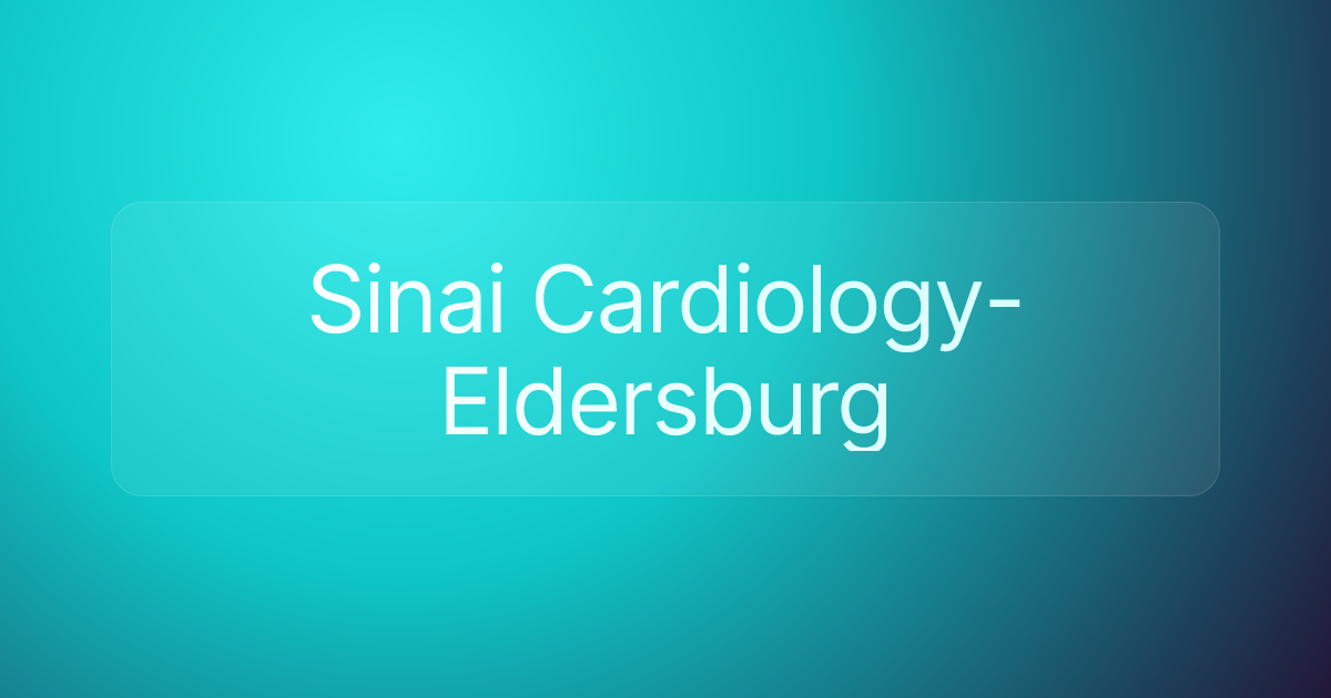 Sinai Cardiology-Eldersburg