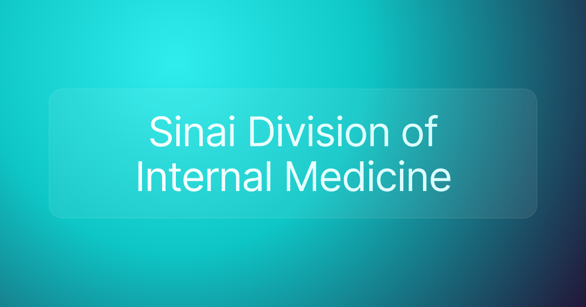 Sinai Division of Internal Medicine