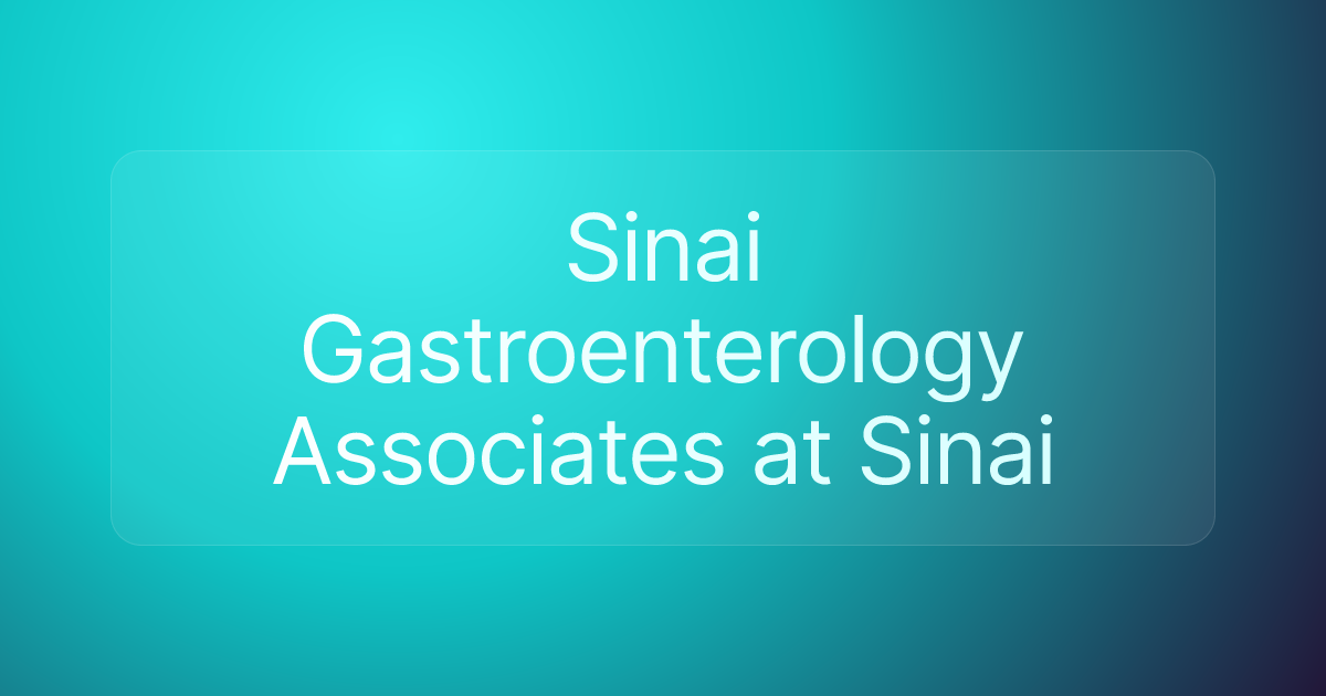 Sinai Gastroenterology Associates at Sinai
