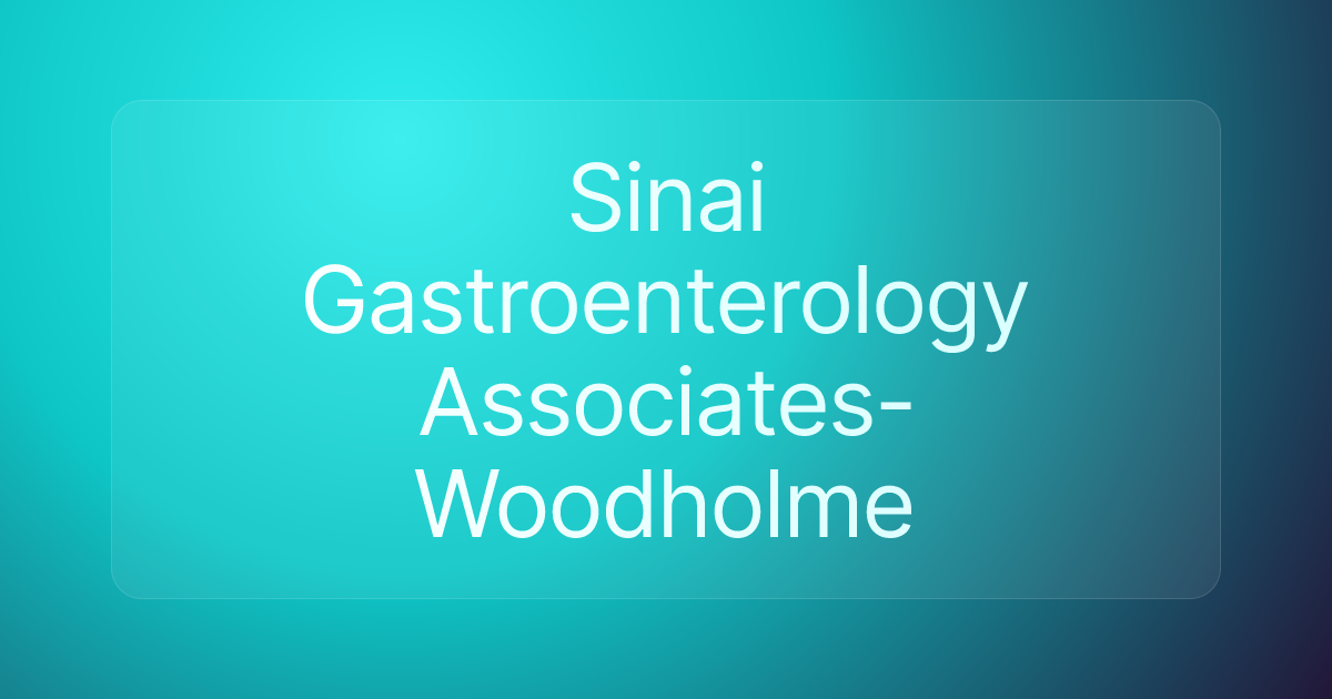 Sinai Gastroenterology Associates-Woodholme